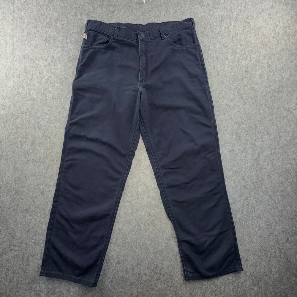 Carhartt Men's FRB159-DNY Pants 38x32 Dark Navy Loose Fit Utility Workwear